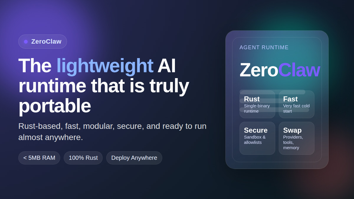 ZeroClaw: Runtime AI Ringan yang Benar-Benar Portabel